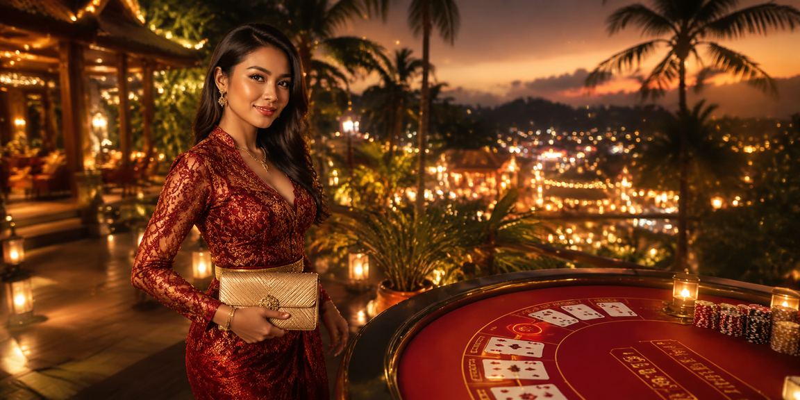 Suasana permainan baccarat di pasar malam Vietnam dengan pencahayaan hangat dan atmosfer sosial