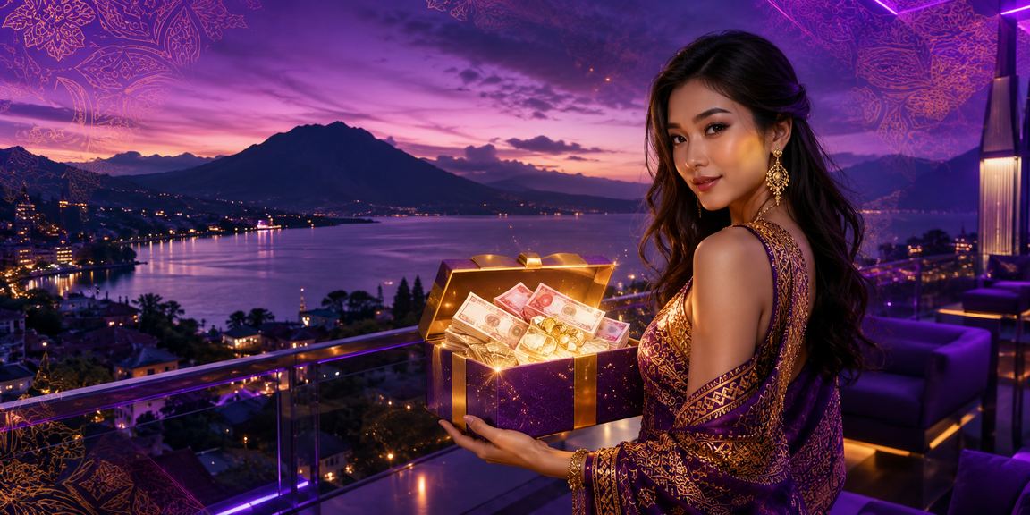 Ilustrasi neon bertema taruhan olahraga di Vietnam dengan suasana kota malam