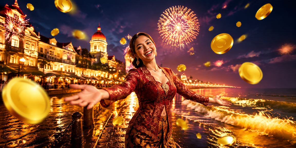 Suasana malam pasar Vietnam dengan promosi bonus pendaftaran yang menarik bagi pengunjung